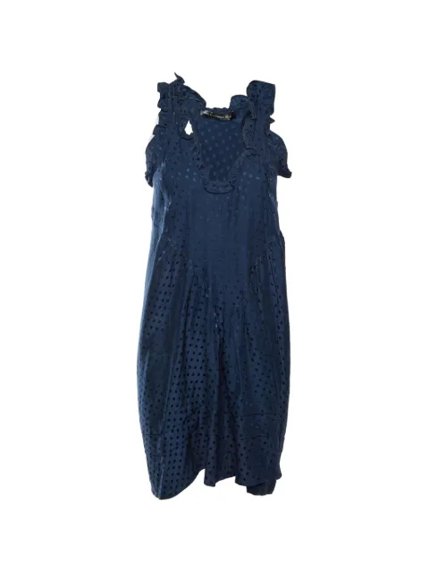 Balenciaga Pre-Owned 2026 polka-dot ruffled midi dress Blue 1393349