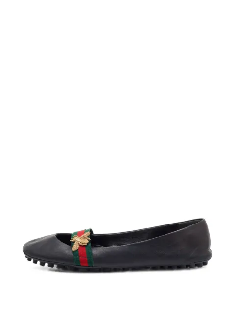 Gucci Pre-Owned Bayadere Bee ballet flats Black 1397767