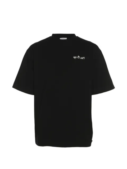 Off-White Pre-Owned logo print jersey T-shirt Black 1306804