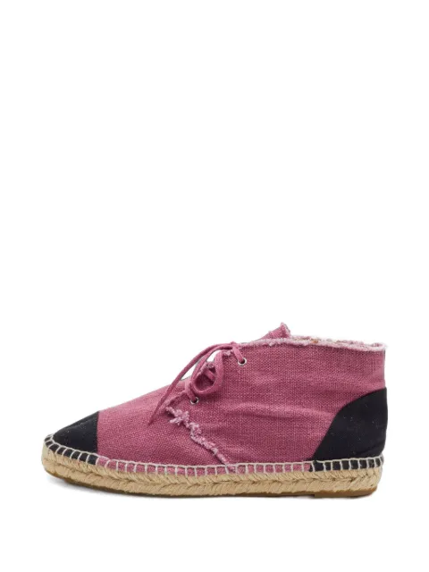 CHANEL Pre-Owned CC-logo espadrille sneakers Pink 1401097