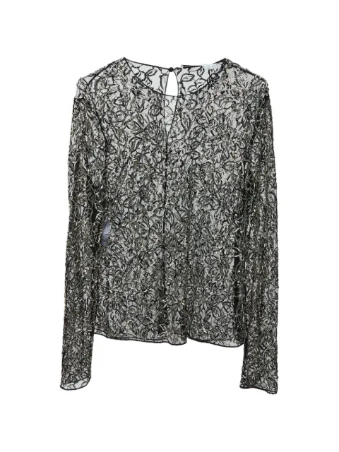Christian Dior Pre-Owned sequin-embellished blouse Black 1393739