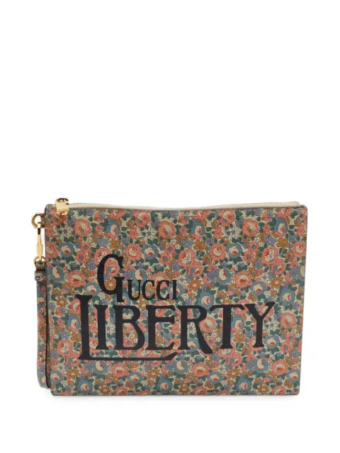 Gucci Pre-Owned x Liberty London floral-print clutch bag Neutrals 1395170