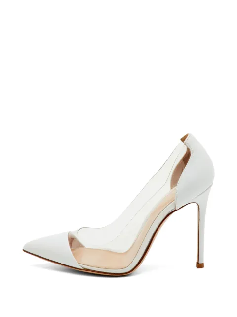Gianvito Rossi Plexi pointed-toe pumps White 1385083