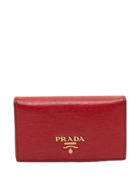 Prada Pre-Owned leather card holder Red 1387304