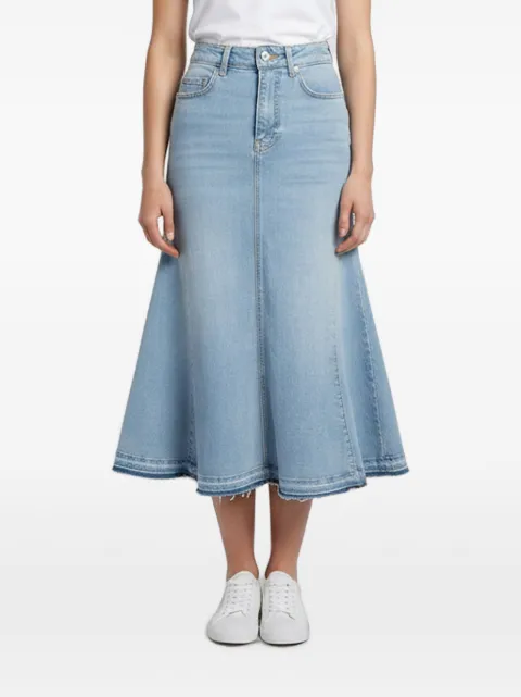 GANNI flared midi skirt Blue 1390419