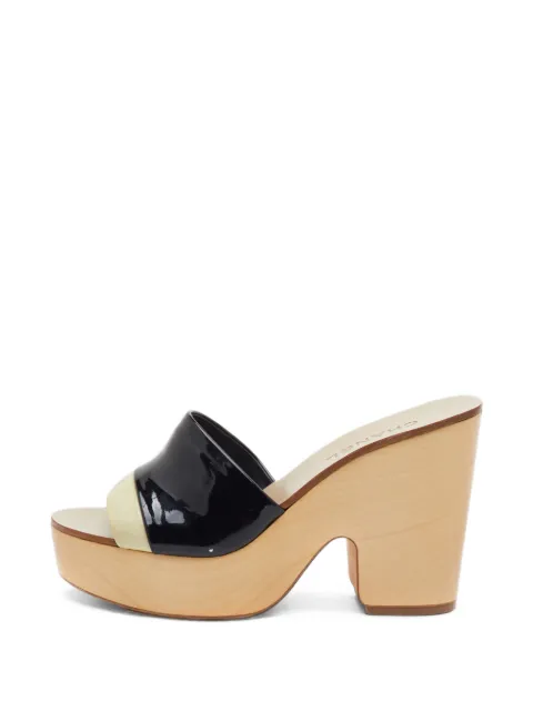 CHANEL Pre-Owned leather platform sandals Black 1397757