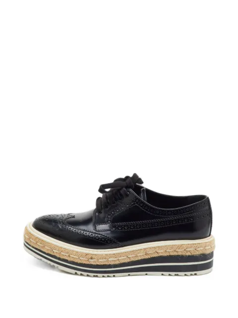 Prada Pre-Owned platform Derby shoes Black 1384431