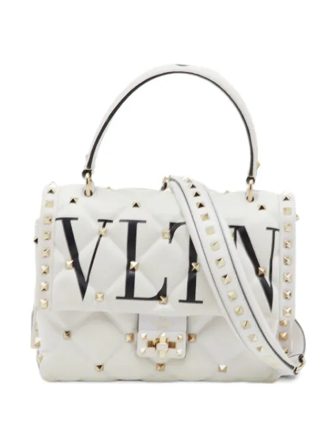 Valentino Garavani Pre-Owned VLTN Spike Rockstud tote bag White 1396091