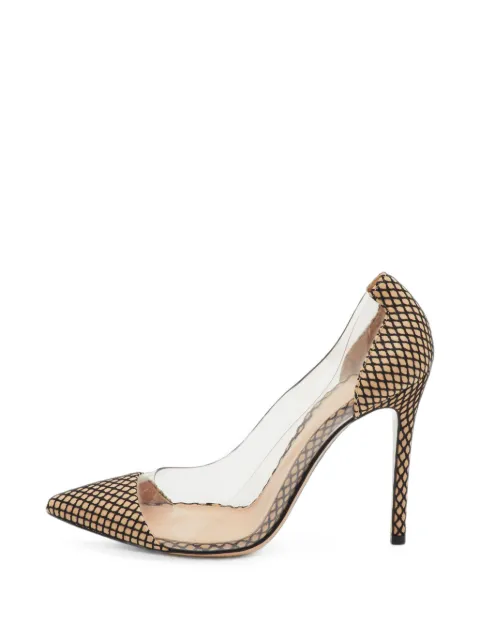 Gianvito Rossi Plexi mesh pumps Neutrals 1385405