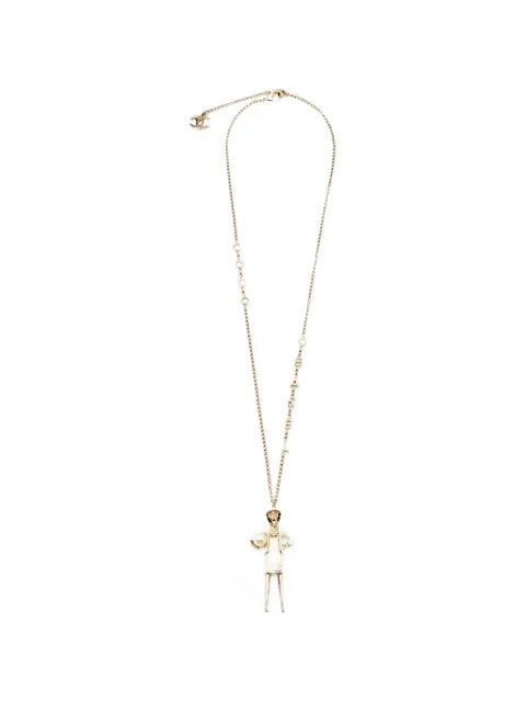 CHANEL Pre-Owned Mademoiselle CC Lady necklace Gold 1398029