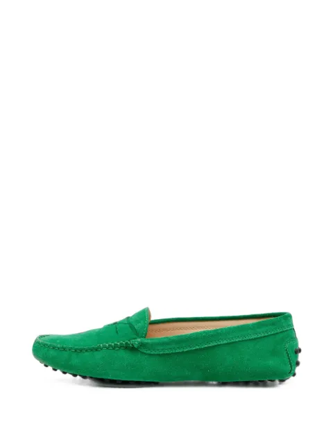 Tod's Vintage penny suede loafers Green 1377356