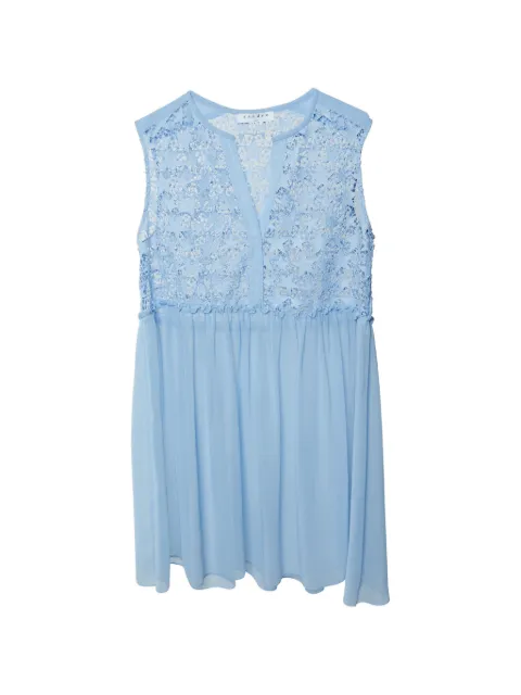 SANDRO star lace-panel mini dress Blue 1384222