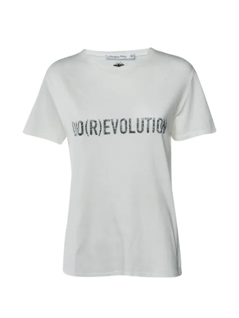 Christian Dior Pre-Owned Dio(r)evolution slogan T-shirt White 1385679