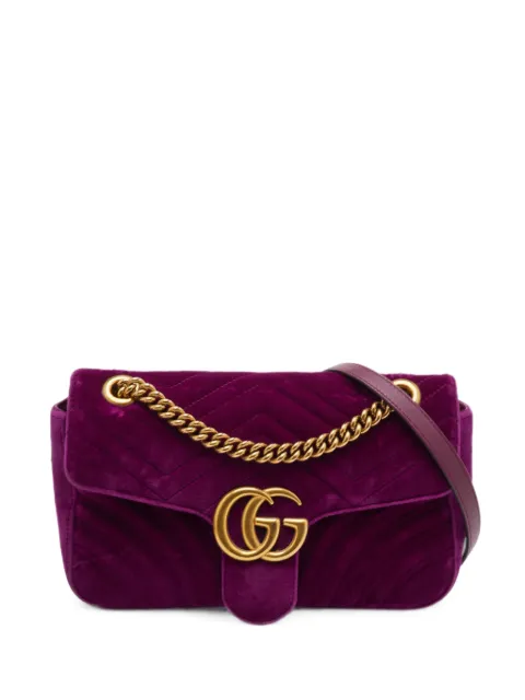 Gucci Pre-Owned GG Marmont matelassé shoulder bag Purple 1387251