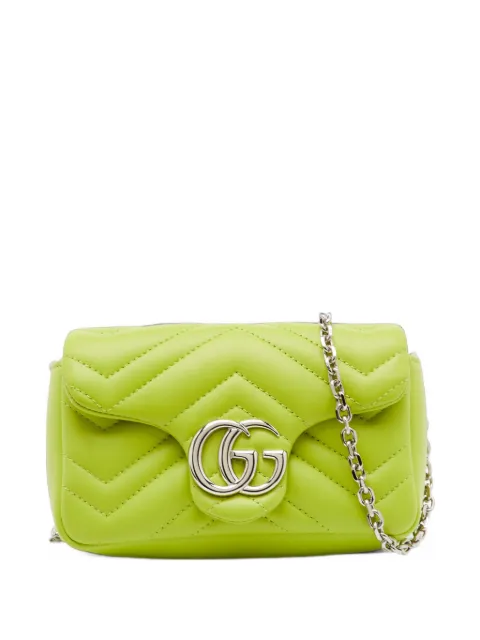Gucci Pre-Owned GG Marmont matelassé shoulder bag Green 1387613