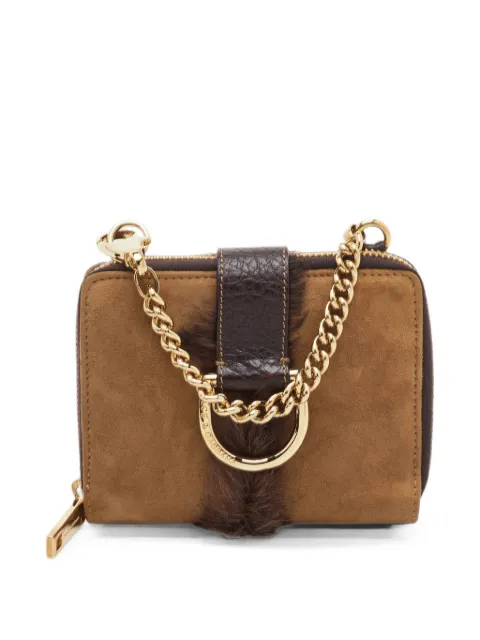 Dolce & Gabbana Pre-Owned Horseshoe ring suede wallet Brown 1389856