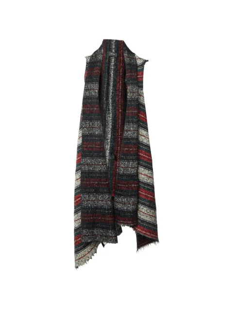Isabel Marant Vintage striped poncho Black 1377850