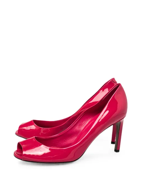 Gucci Pre-Owned Peep-toe patent leather pumps Pink 454005