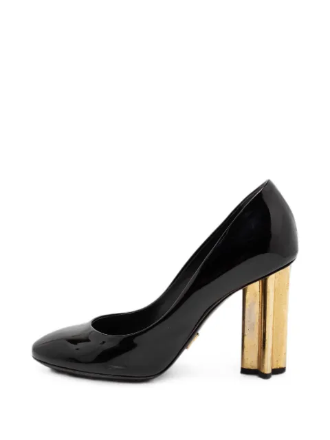 Louis Vuitton Pre-Owned round-toe block-heel pumps Black 687639