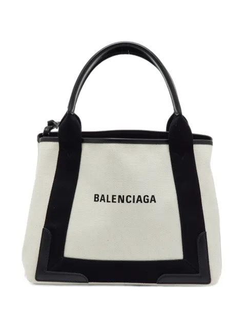 Balenciaga Pre-Owned 2019 Navy Cabas open-top tote bag White 1358587