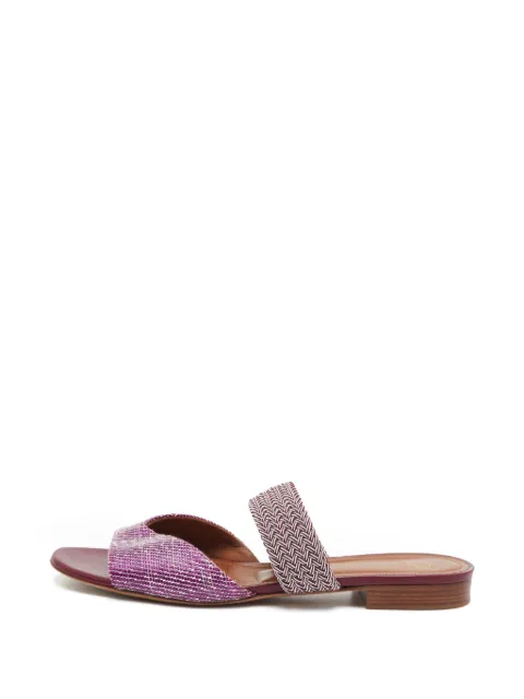 Malone Souliers Milena woven-cord sandals Pink 1392285