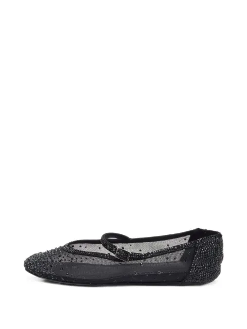 Le Silla Mary Jane crystal-embellished ballet flats Black 1387750