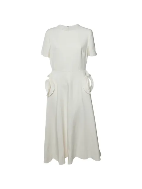 Valentino Garavani Pre-Owned rose-appliqué midi dress Neutrals 1378080