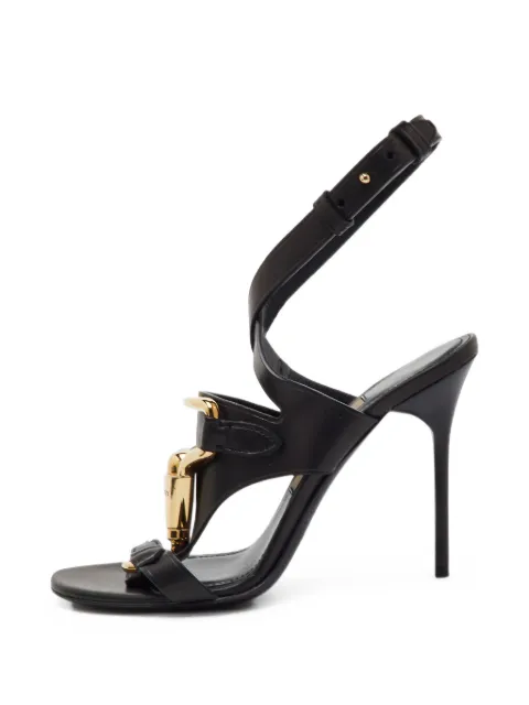 Burberry Pre-Owned Bridle horse-clip heeled sandals Black 1392327