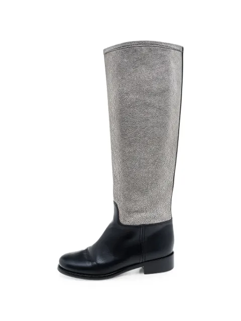 CHANEL Pre-Owned metallic-finish boots Silver 592434