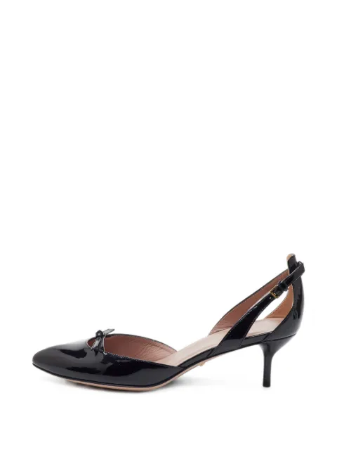 Gucci Pre-Owned bow-detail pointed-toe pumps Black 1389605