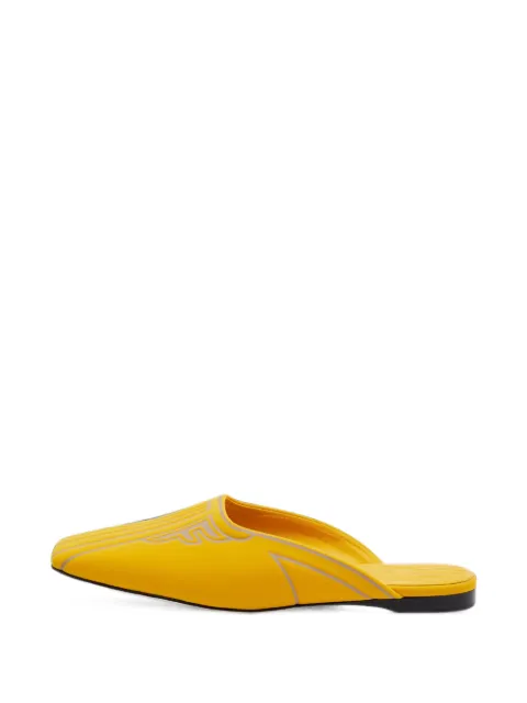 Fendi Pre-Owned FFreedom logo-motif mules Yellow 1385081