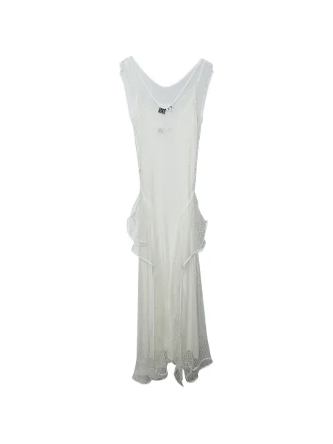 Loewe Pre-Owned x Paula's Ibiza satin-fishnet maxi dress White 1383716