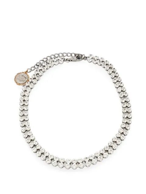 Dolce & Gabbana Pre-Owned crystal-embellished coin-pendant belt Silver 1388750