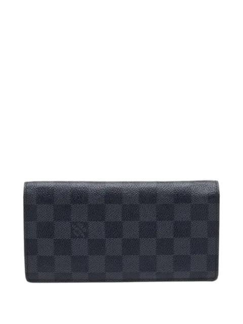 Louis Vuitton Pre-Owned 2012 Brazza Damier Graphite wallet Black 1379455