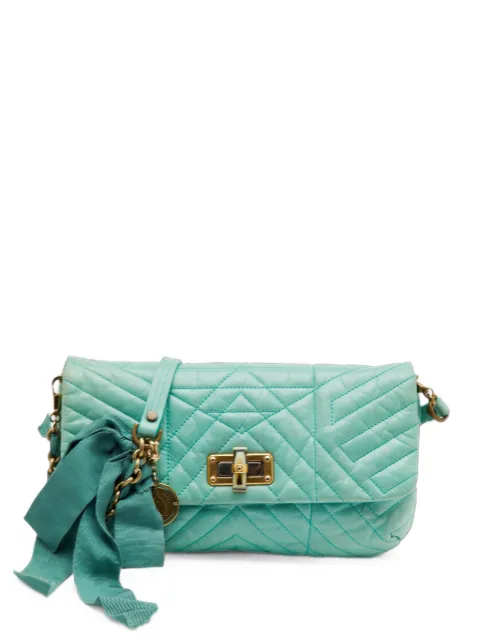 Lanvin Pre-Owned medium Happy quilted cross body bag Green 1394370