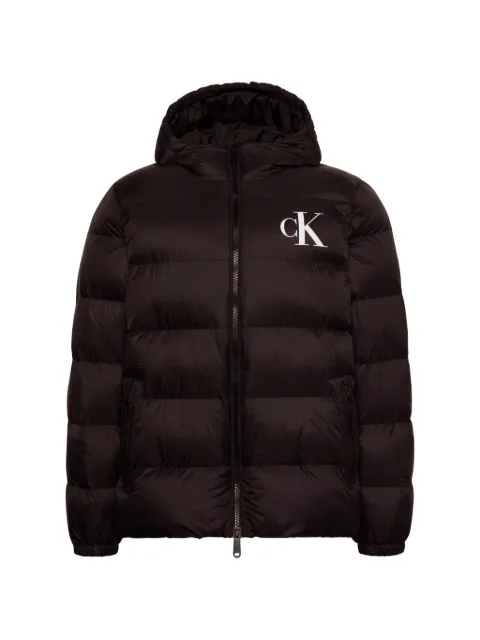 Calvin Klein logo-print puffer jacket Black LV04RG513GUB1