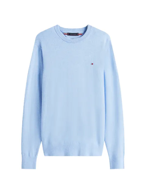 Tommy Hilfiger logo-embroidered crew-neck sweater Blue MW0MW28046