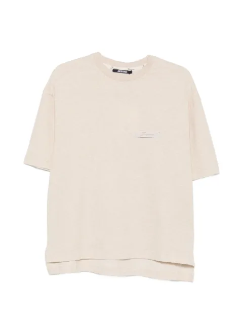 Jacquemus logo-patch short-sleeve T-shirt Neutrals TSU00345AJ00327