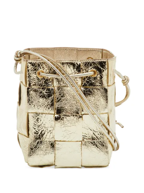 Bottega Veneta Pre-Owned small Cassette Intrecciato bucket bag Gold 1398067