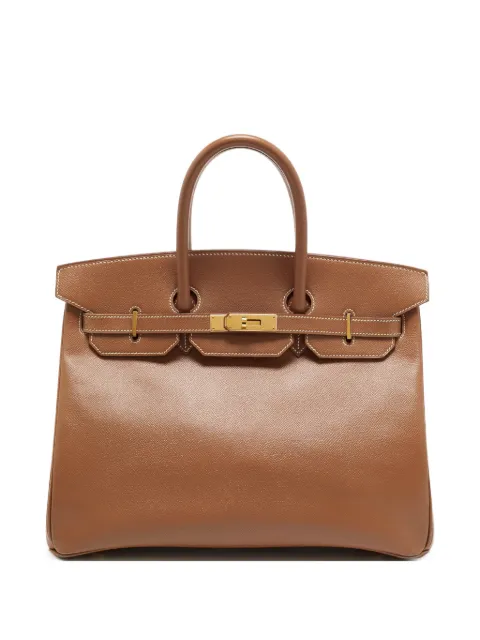 Hermès Pre-Owned 2000 35 Birkin Courchevel tote bag Brown 1369744