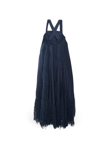 Loewe Pre-Owned x Paula's Ibiza lace-detail maxi dress Blue 1383493