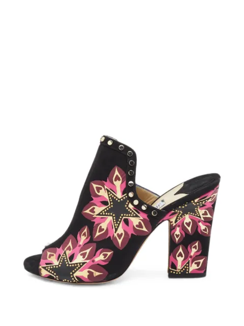 Jimmy Choo Pre-Owned Mahi leather heeled mules Black 1384488