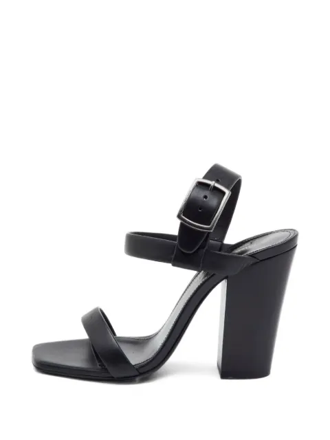 Saint Laurent Pre-Owned Amber buckle-fastening heeled sandals Black 1392604