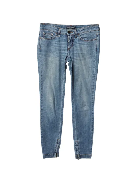 Dolce & Gabbana Pre-Owned zip-detail jeans Blue 1384443