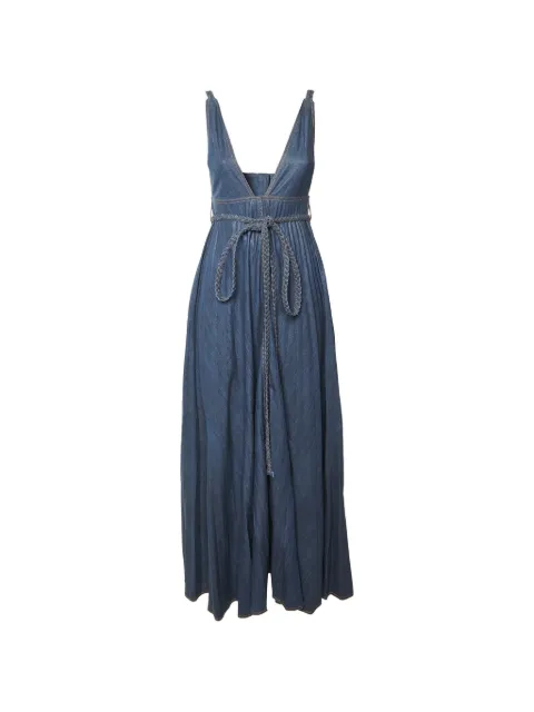 Christian Dior Pre-Owned braided-strap maxi dress Blue 1383478