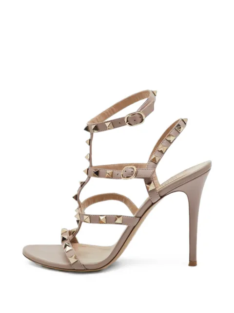 Valentino Garavani Pre-Owned Rockstud ankle-strap sandals Neutrals 1398671