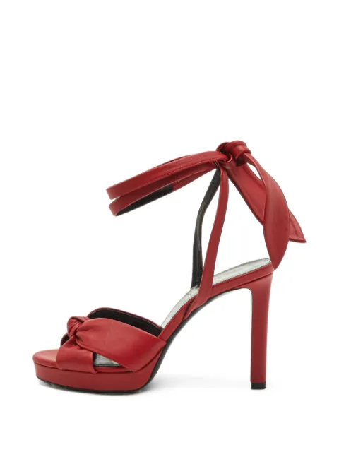 Saint Laurent Pre-Owned Bianca knotted sandals Red 1391994