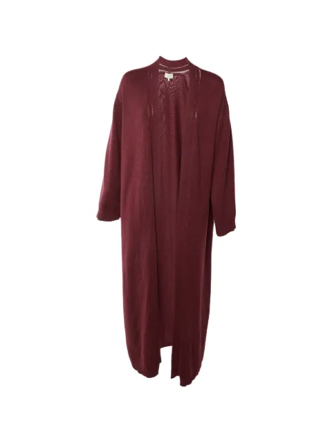 Loro Piana Pre-Owned open-front long-line cardi-coat Red 1378132