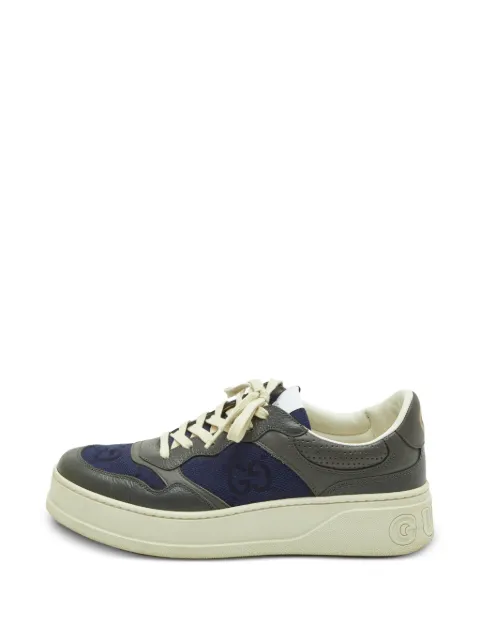 Gucci Pre-Owned Interlocking-GG platform sneakers Grey 1395450