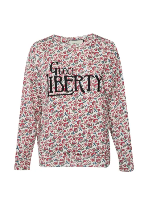 Gucci Pre-Owned floral-print Liberty sweater White 1393720